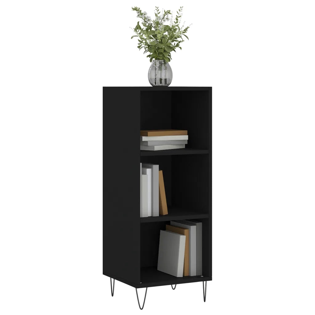 Credenza Nera 34,5x32,5x90 cm in Legno Multistratocod mxl 79073