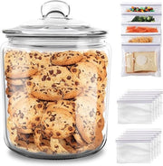 Contenitori di magazzino 39 l per biscotti con coperchio ermetico - 15 pezzi