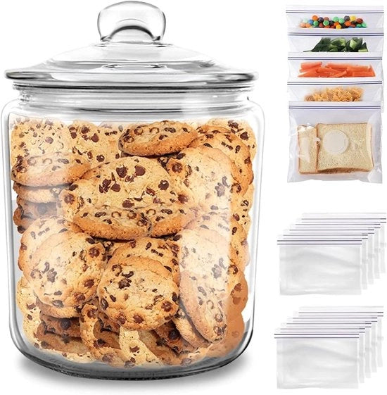 Contenitori di magazzino 39 l per biscotti con coperchio ermetico - 15 pezzi