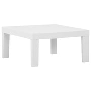Tavolino da Salotto per Giardino in Plastica Bianco cod mxl 58306