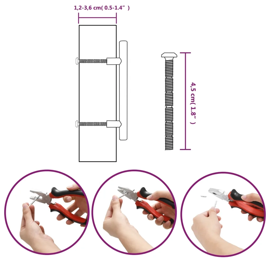 Maniglie per Mobili 20 pz Nere 96 mm in Acciaio Inox CFW5218557