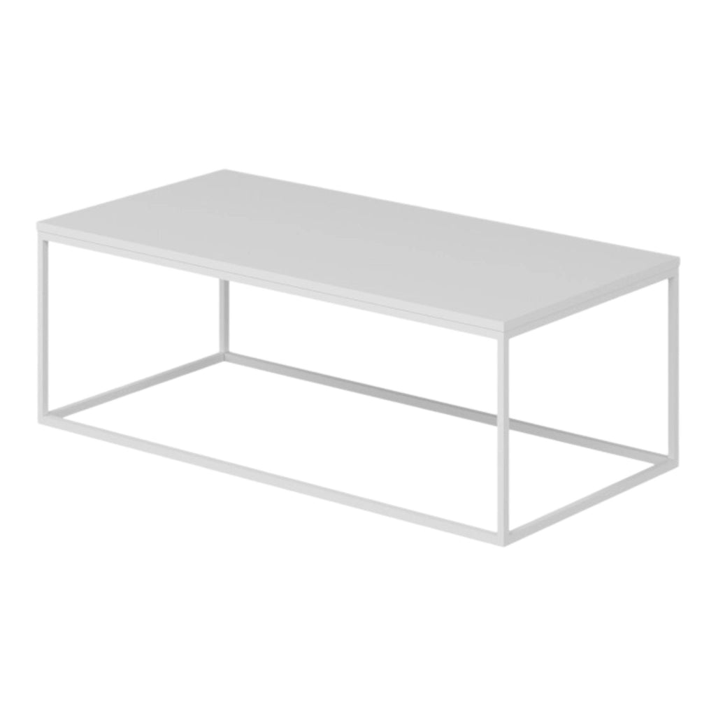Lazise, Tavolino da Salotto Forma Rettangolare, 60x120x42h cm Bianco