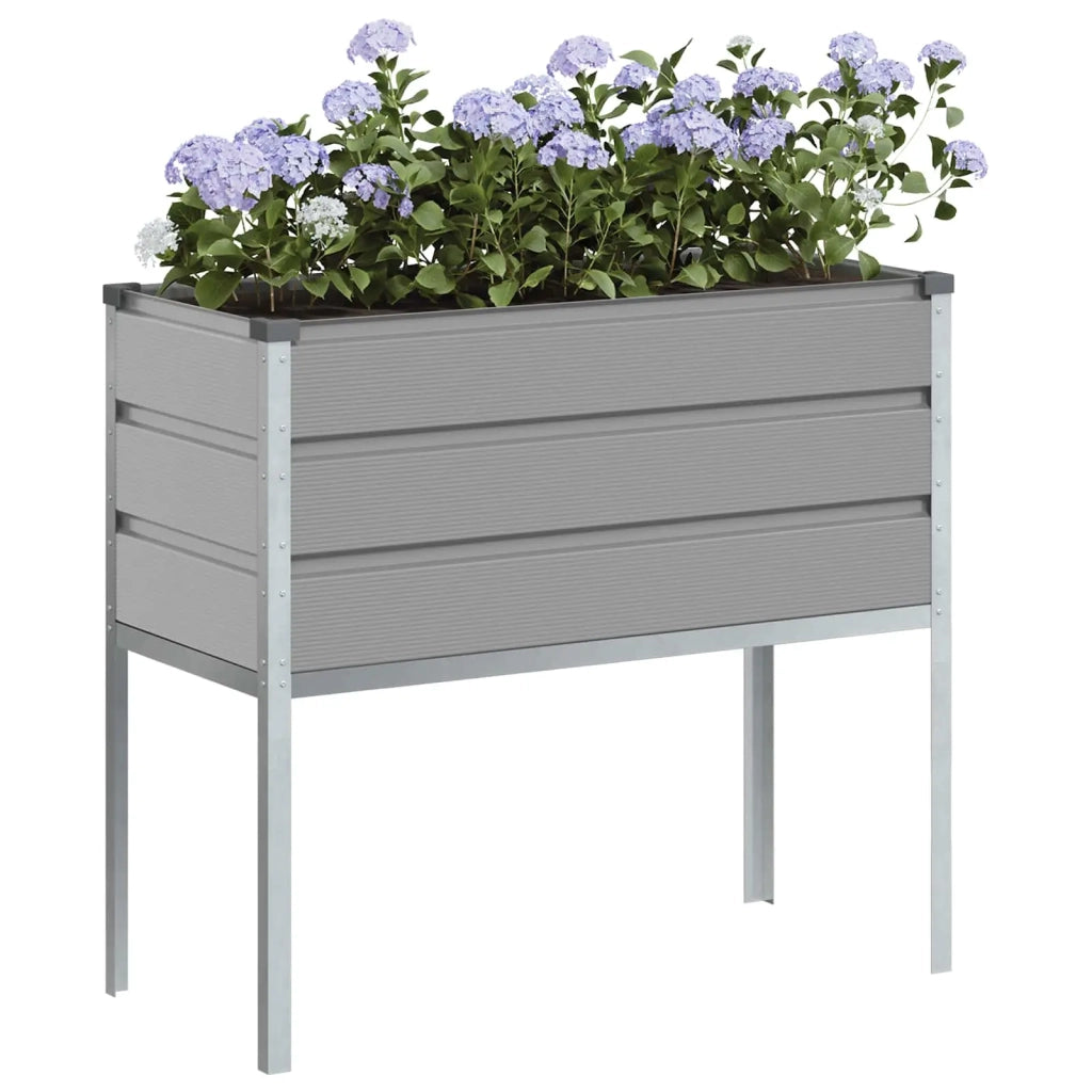 Fioriera | Cassetta per fiori | Vaso Grigio chiaro 100 x 45 x 90 cm Acciaio zincato