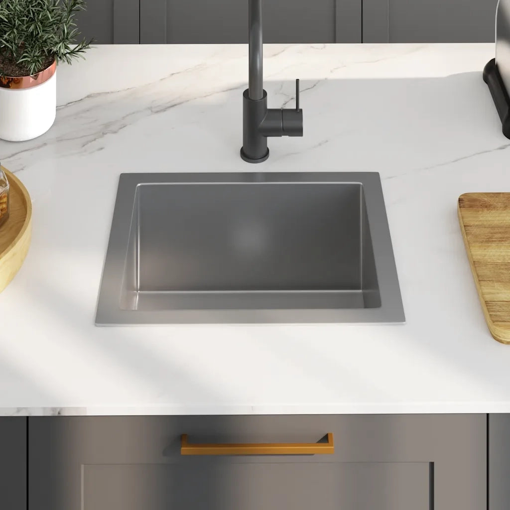 Lavello da Cucina Lavorato a Mano in Acciaio Inoxcod mxl 103260