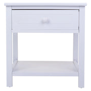 Comodino in legno bianco 40x29x42