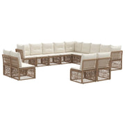 Set Divano da Giardino 13 pcs Beige polyrattan 3434418