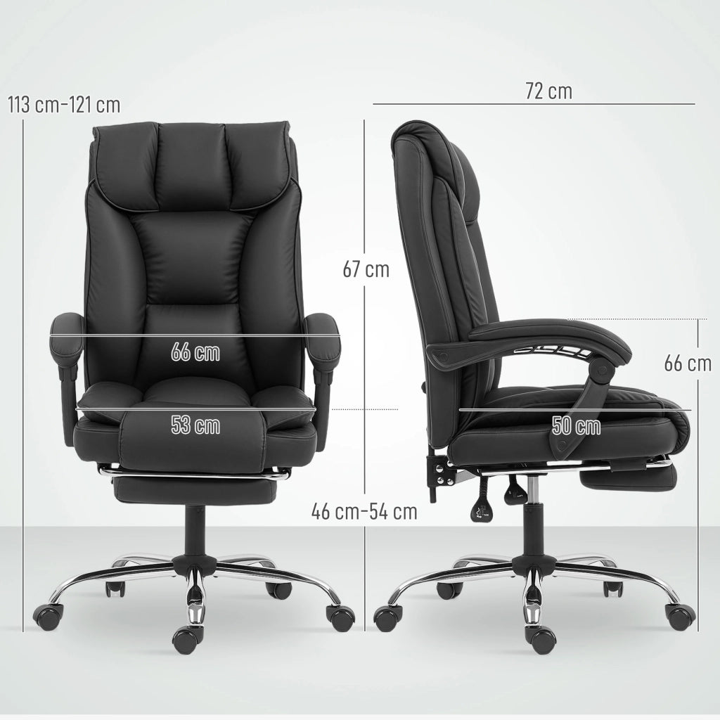 Sedia da ufficio ergonomica reclinabile con poggiapiedi ¨C zephmum ¨C nero