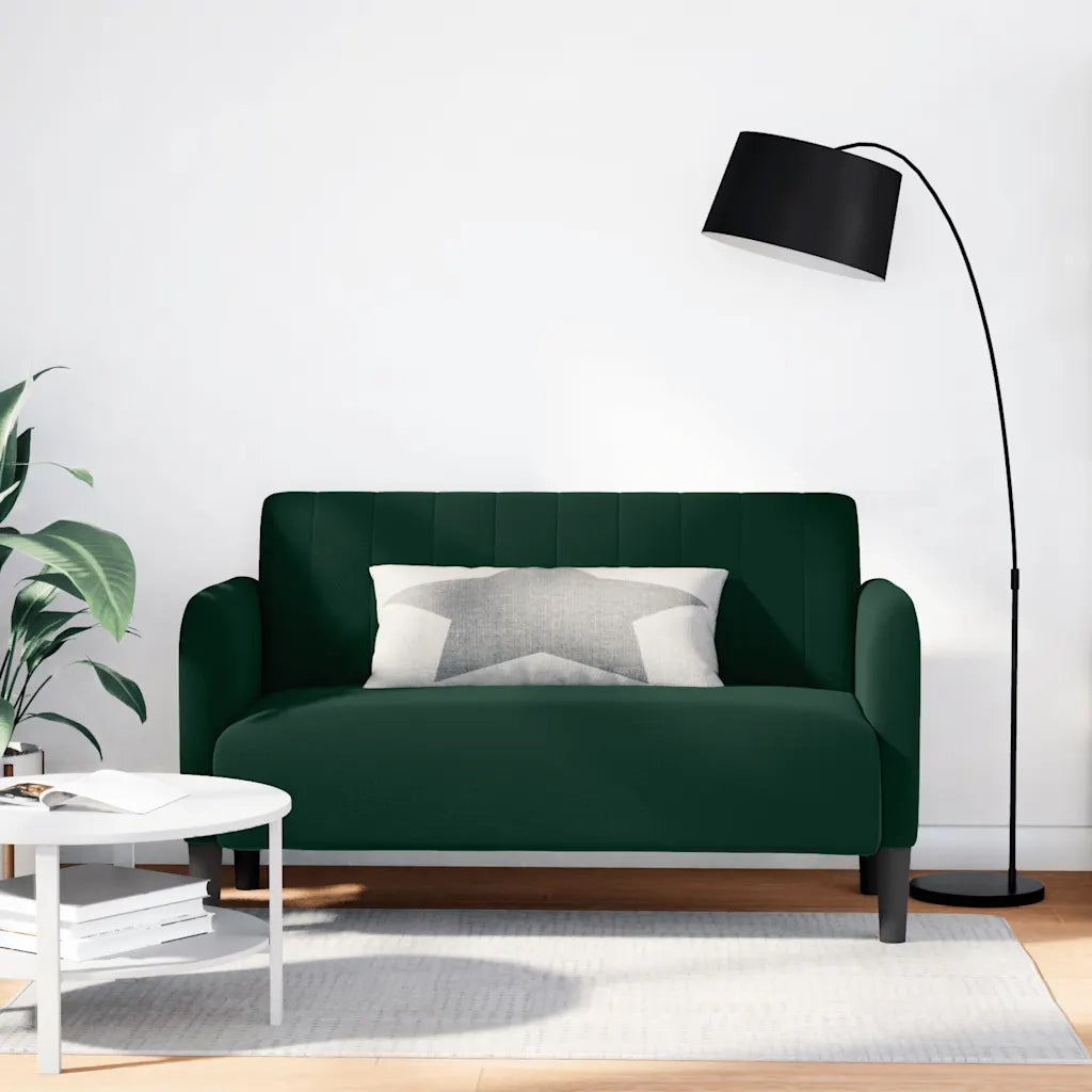 Divano | Divano da soggiorno | Sofa Divanetto Verde Scuro 109 cm Velluto