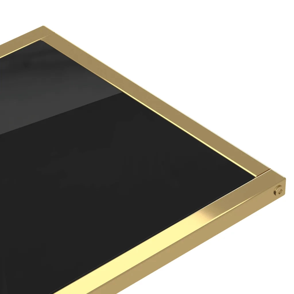 Tavolino per Computer Nero 50x35x65 cm in Vetro Temperato