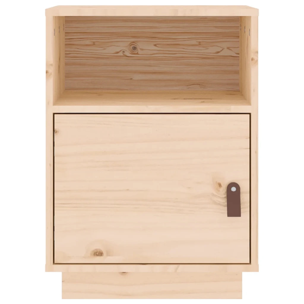 Set di 2 Comodini | Armadio da Notte | Mobiletto da notte 40x34x55 cm in Legno Massello di Pino
