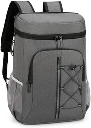 Borsa da picnic da 15L con apripettti, sacchetto impermeabile da picnic, borsa da viaggio e sacchetto per la merenda per lavoro, viaggi brevi, pic nic, barbecue, campeggio e scuola (grigio scuro)