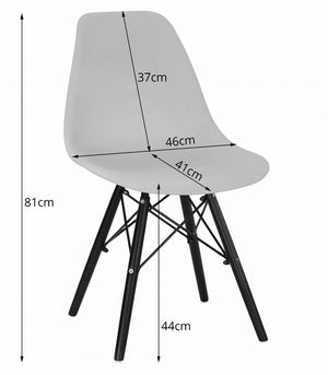Sedia Valora OSAKA bianca con gambe naturali, design ergonomico x2