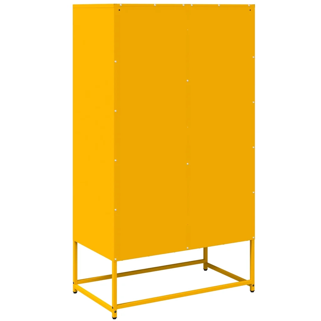vidaXL Credenza Giallo Senape 68x39x123 cm in Acciaio