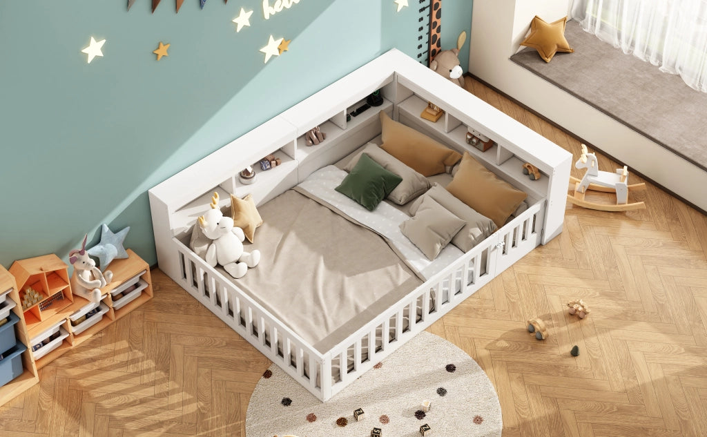 DESMIU Divano letto 140 × 190 cm 1 piazza con presa, USB, vano contenitore e sponda, senza materasso, bianco