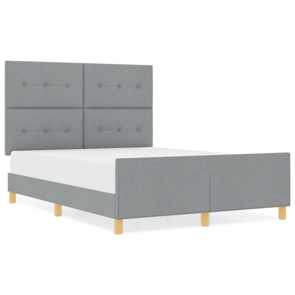 Letto  Grigio chiaro 160x200 cm in tessuto