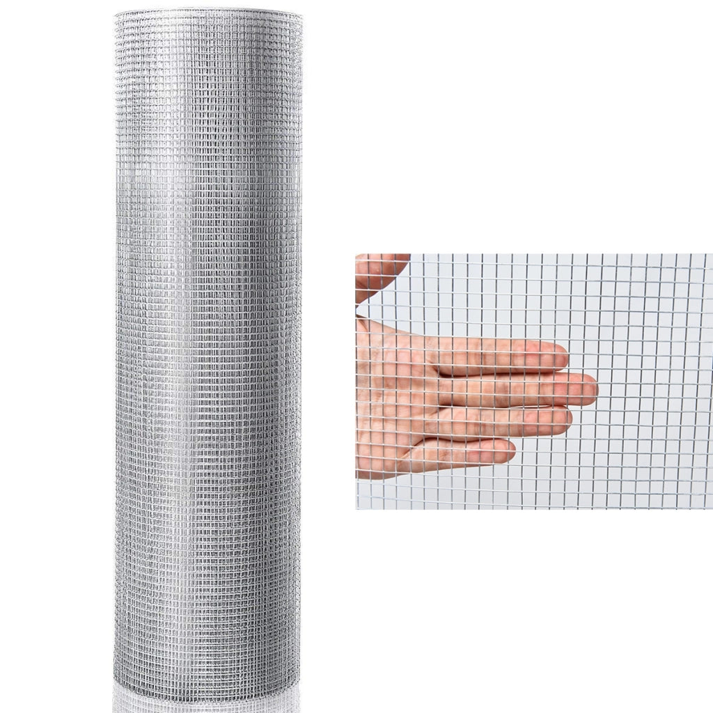 Rete da pollaio galvanizzata con spessore 0,6mm, Rete per recintare verdura frutta e animali 1,2 x15m con fori di 7mm-Altri animali