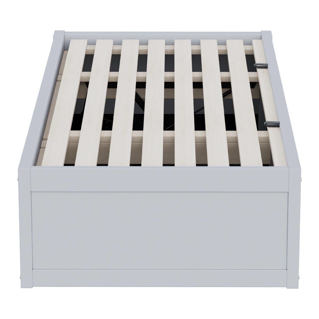 letto in legno grigio 95 x 208 cm