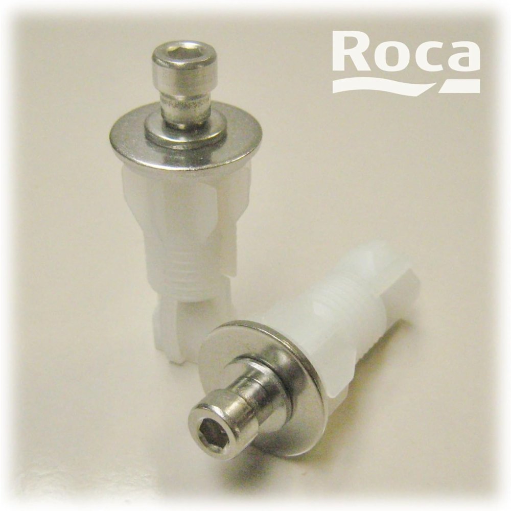 Roca - coppia di picchetti di fissaggio per sedile per wc con ce