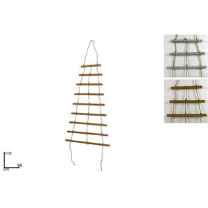 Scala legno e corda c/gradini 110cm 2 colori ass. prezzo caduno