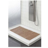Pedana doccia in plastica e gomma antiscivolo tortora 40x80 cm