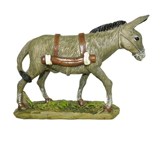 Asino in resina per presepe da 12 cm