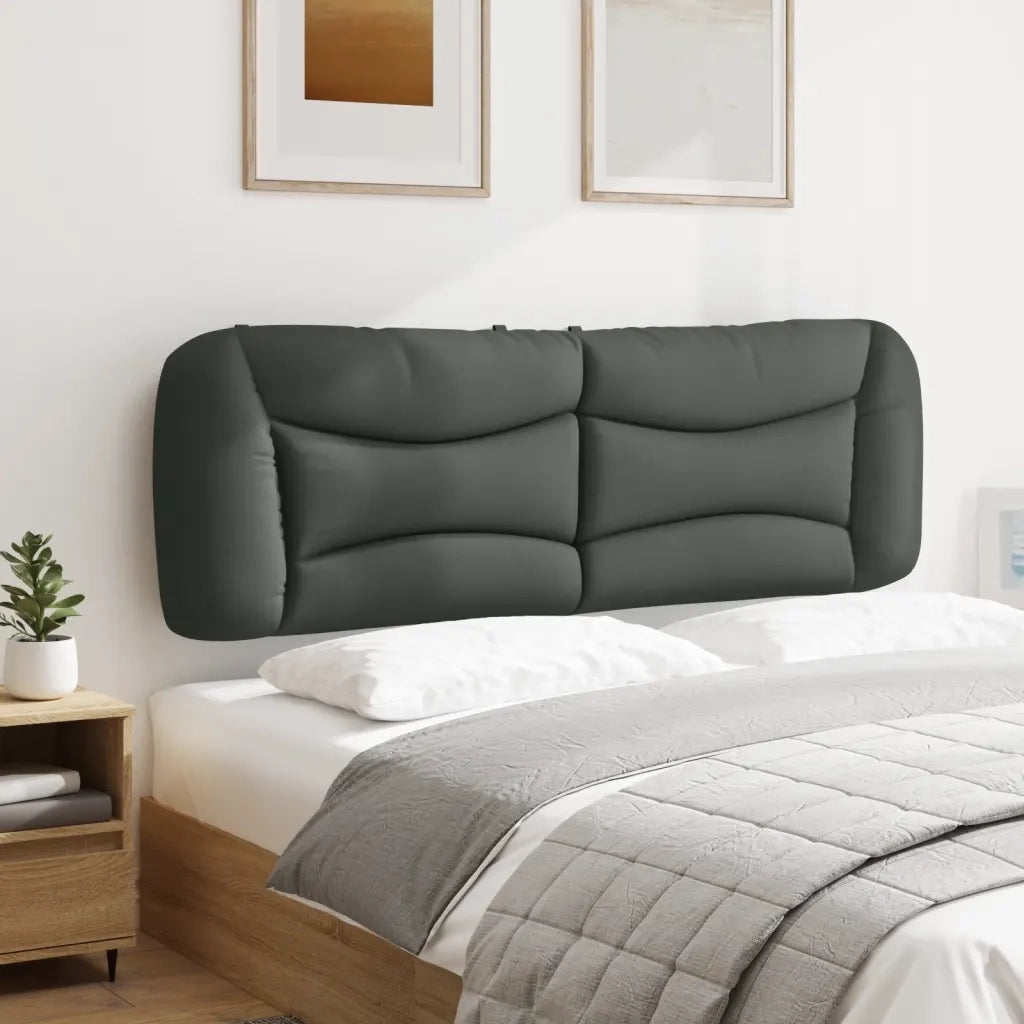 Coussin de tête de lit Hvar gris foncé 160 cm tissu