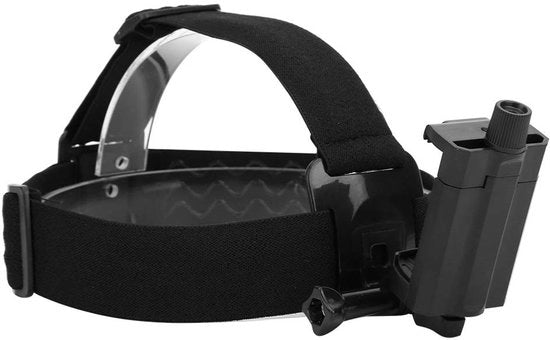 Cinturino per casco - Ideale per azionatori di fotocamere - Nero - Clip per smartphone - Leggero e comodo - Adatto per attività all'aperto - Modello: ...