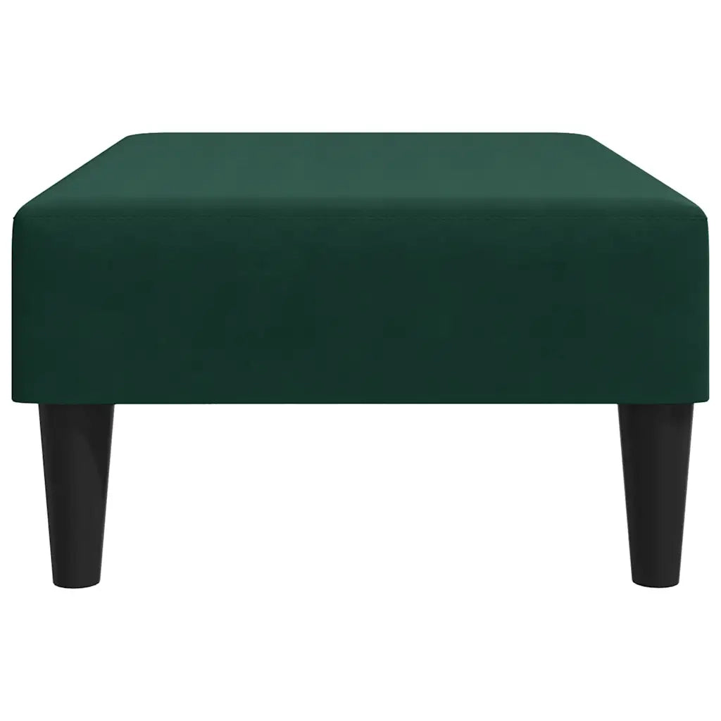 Poggiapiedi Verde Scuro 77x55x31 cm in Velluto 379559