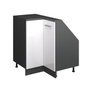 Mobile sottotetto Mobile angolare Rion Bianco lucido/Antracite 75.6 x 83.8 cm con 1 porta Vicco