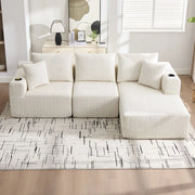 Divano Angolare 3 Posti con Chaise Longue ¨C Xylo ¨C Tessuto, 261x165x80.5 cm