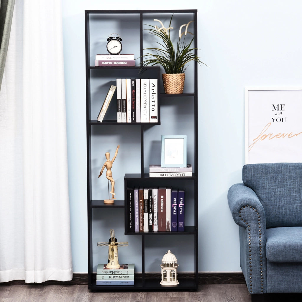 Libreria Moderna Stretto ¨C zephmum ¨C Nero 70x24x178 cm
