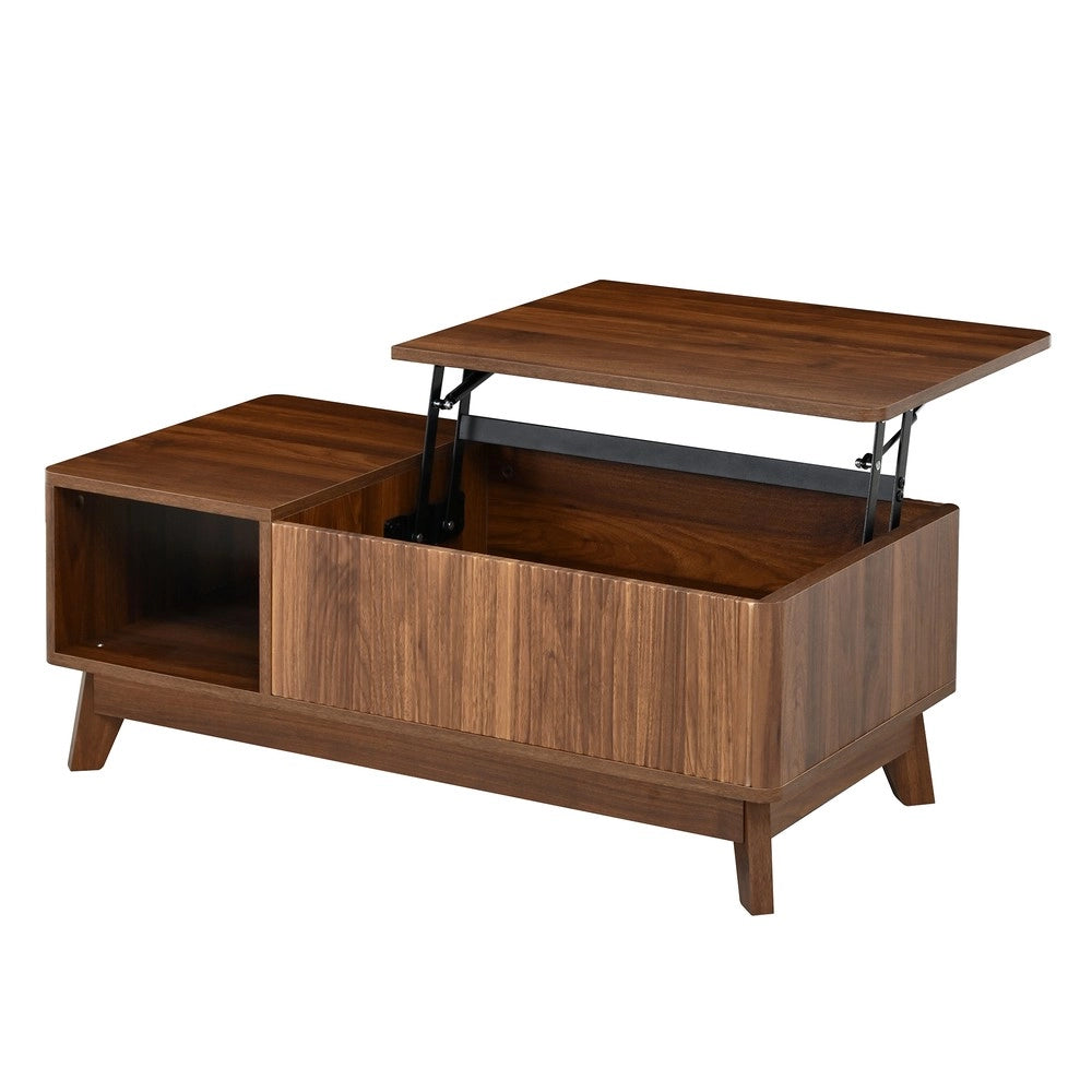 Tavolino da Salotto con Alzata, Vano Laterale, MDF, Design Moderno ¨C Xylo