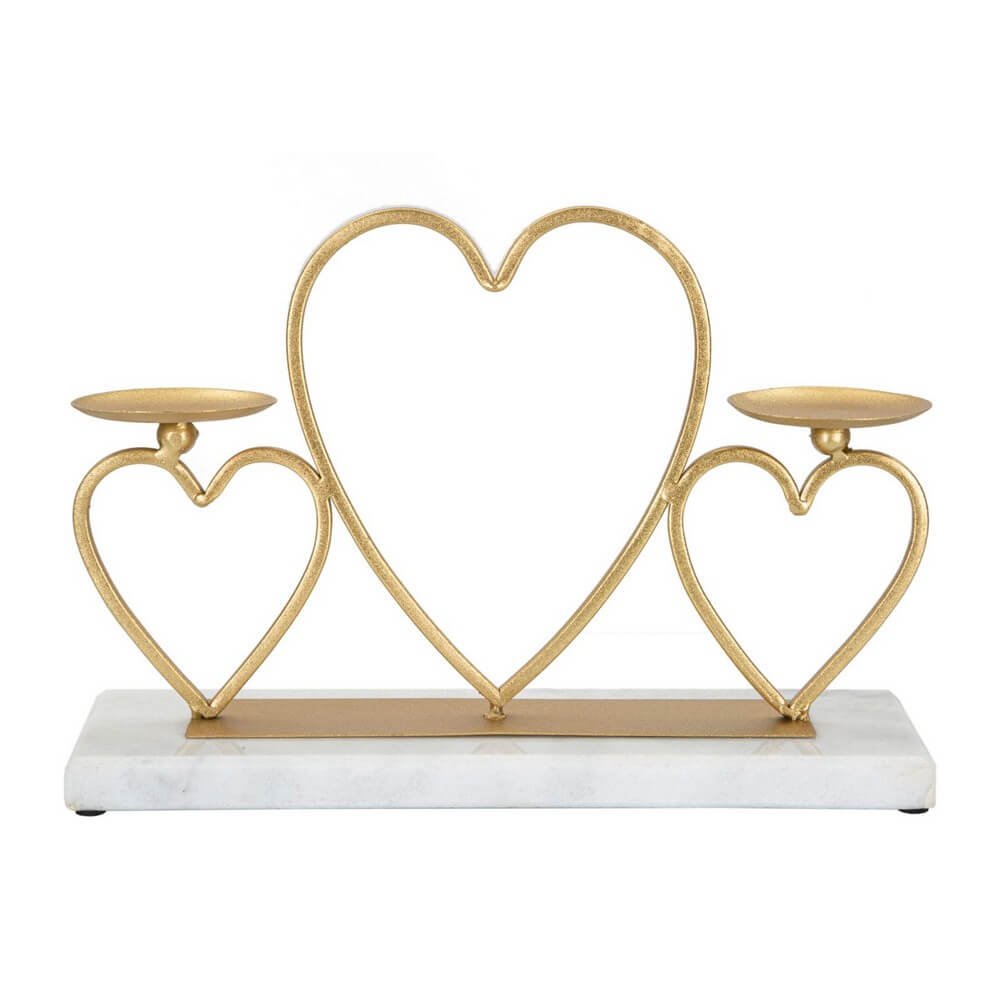 Portacandele Cuori Orizzontale 30x9x20 cm - HEARTS