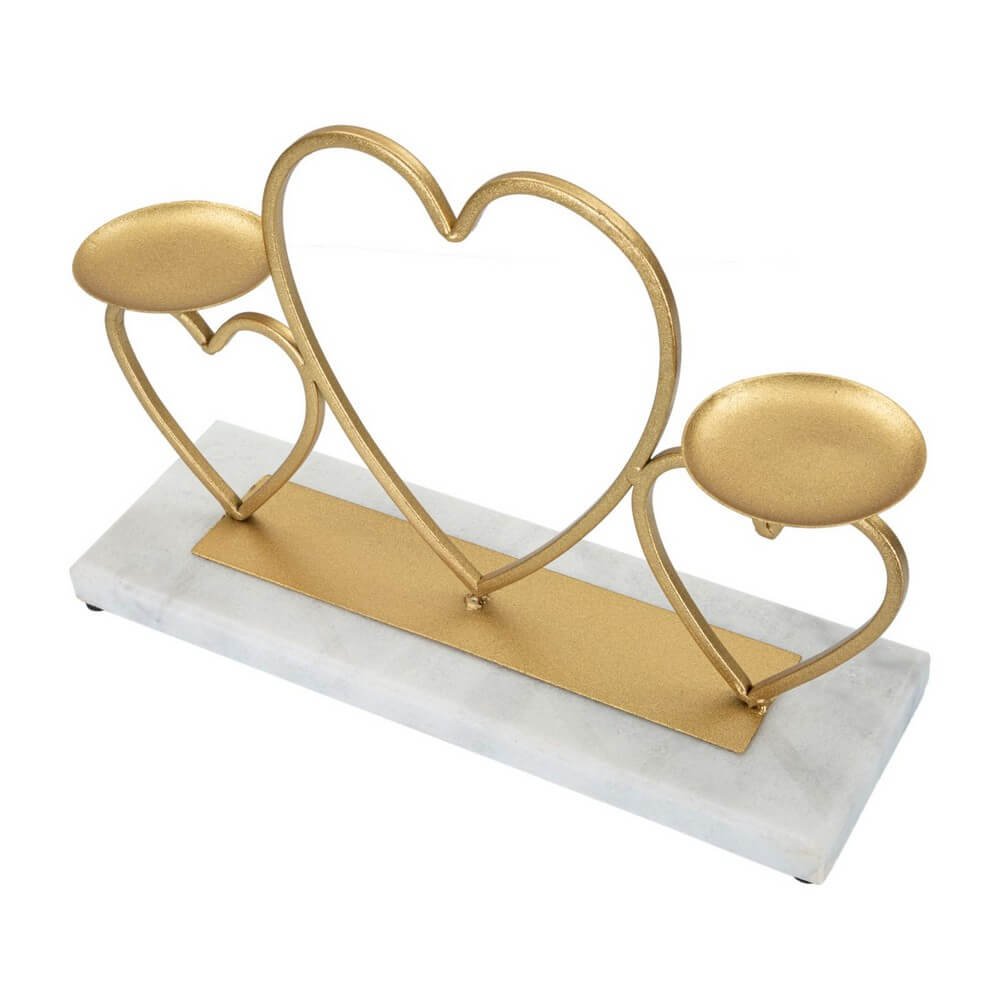 Portacandele Cuori Orizzontale 30x9x20 cm - HEARTS