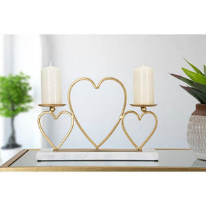 Portacandele Cuori Orizzontale 30x9x20 cm - HEARTS