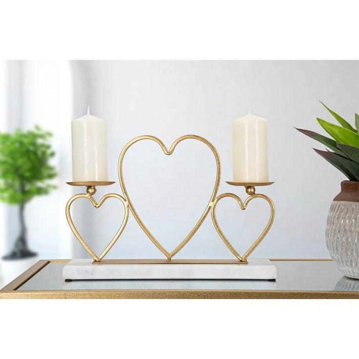 Portacandele Cuori Orizzontale 30x9x20 cm - HEARTS