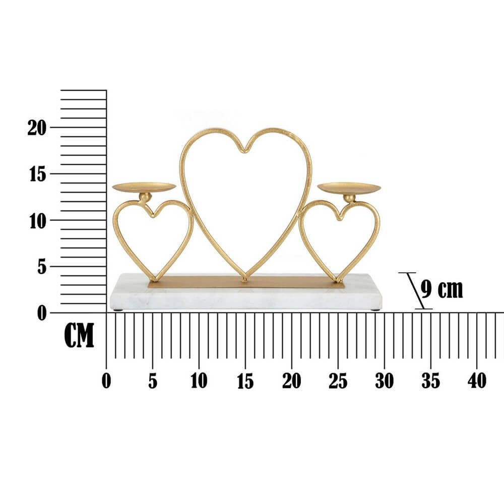 Portacandele Cuori Orizzontale 30x9x20 cm - HEARTS