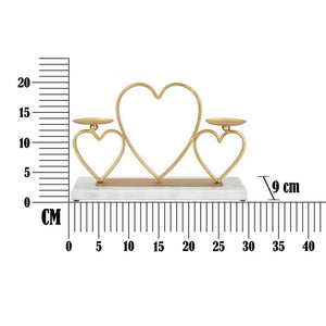 Portacandele Cuori Orizzontale 30x9x20 cm - HEARTS