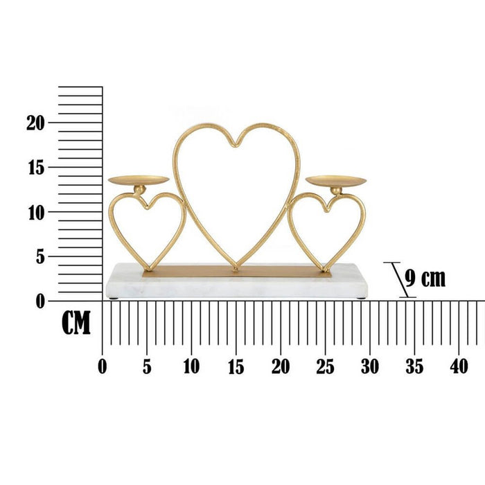 Portacandele Cuori Orizzontale 30x9x20 cm - HEARTS