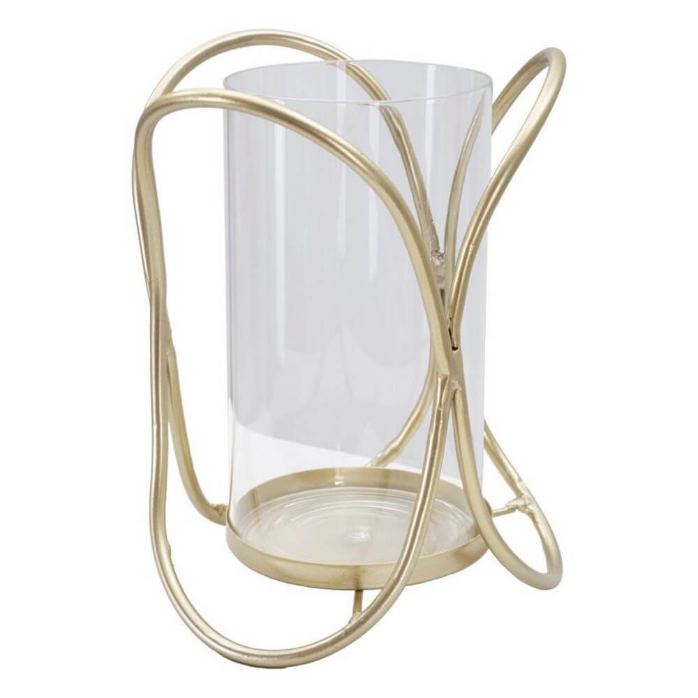 Portacandele Glox Dorato Ã˜16x21,5 cm - GLOX GOLD