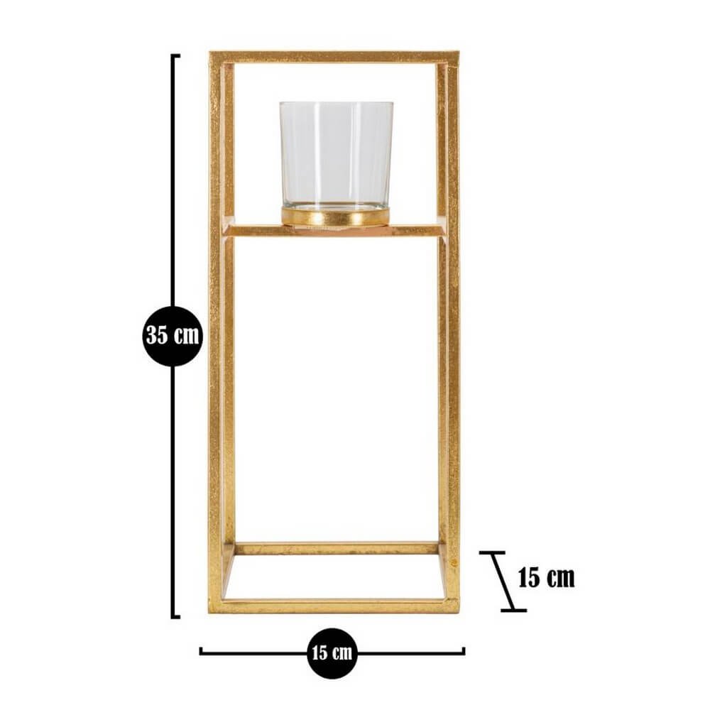 Portacandele Elegante Alto 15x15x35 cm - ELEGANT