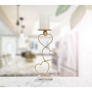 Portacandele Cuori 14,5x10x32,5 cm - HEARTS