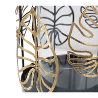Portacandele Foglie Dorate Ã˜15x23,3 cm - FOGLIE GOLD