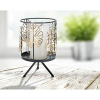 Portacandele Foglie Dorate Ã˜15x23,3 cm - FOGLIE GOLD