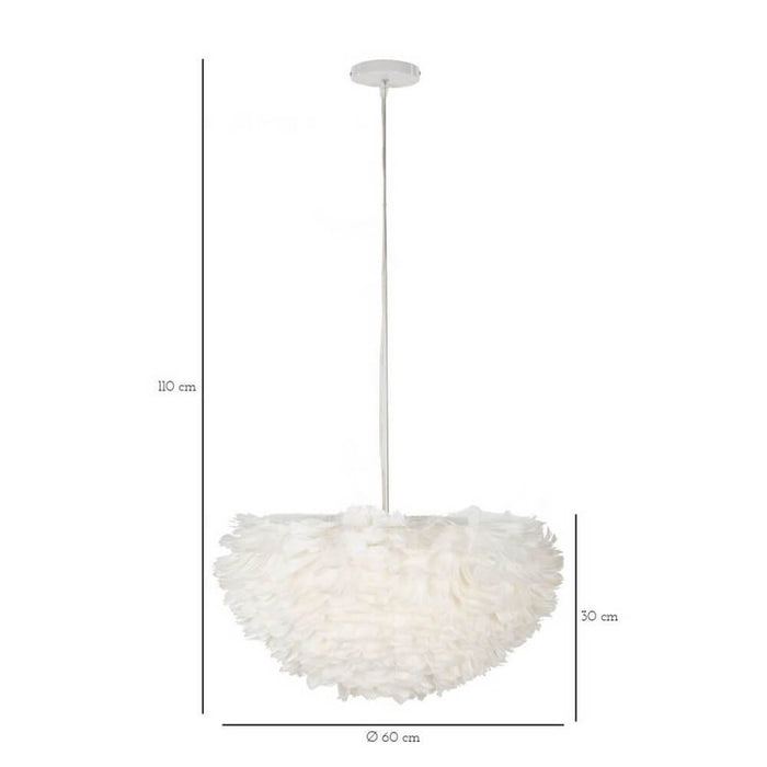 Lampadario Piume Ø60x30 cm (altezza filo 110 cm) - FEATHER