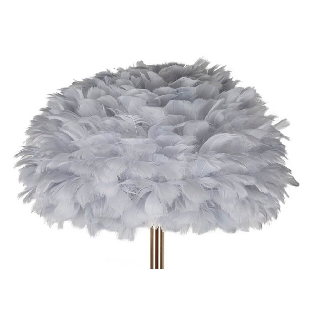 Lampada da Terra Slim Piume Grigia Ø43x170 cm - FEATHERS SLIM