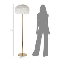 Lampada da Terra Slim Piume Bianca Ø43x170 cm - FEATHERS SLIM