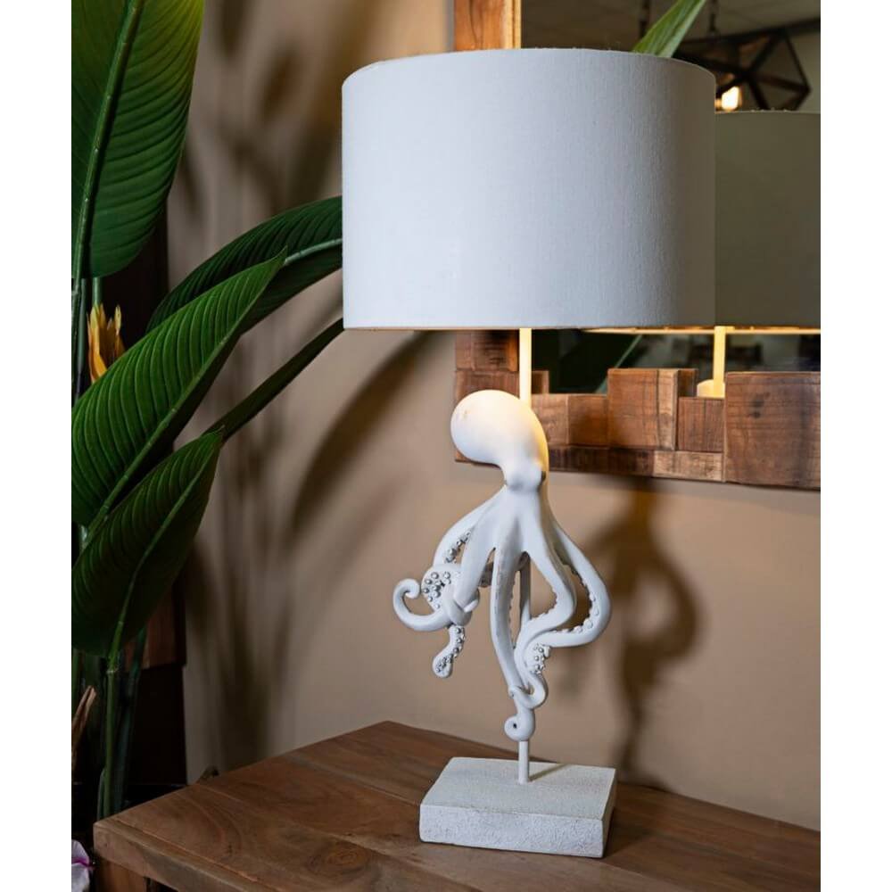 Lampada da Tavolo Polpo Bianca Ø30,5x64,5 cm - OCTOPUS