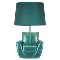 Lampada da Comodino Midcentury Turchese Ã˜26x43 cm - MIDCENTURY