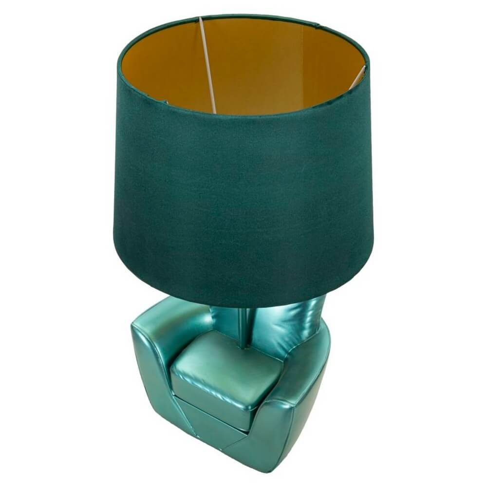 Lampada da Comodino Midcentury Turchese Ã˜26x43 cm - MIDCENTURY